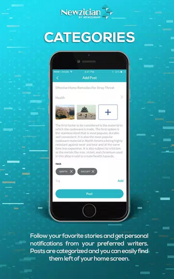 Newzician - Social news app स्क्रीनशॉट 2