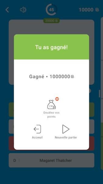 Millions Quiz - Français 스크린샷 1