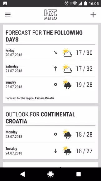 Schermata HRT METEO 2