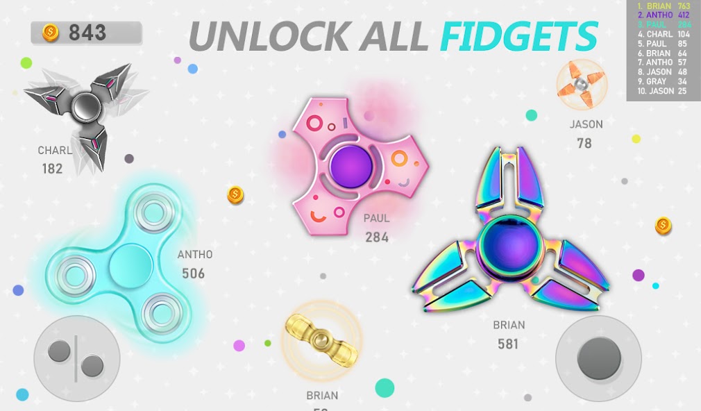 Jeux de Fidget Spinner temps Capture d'écran 3
