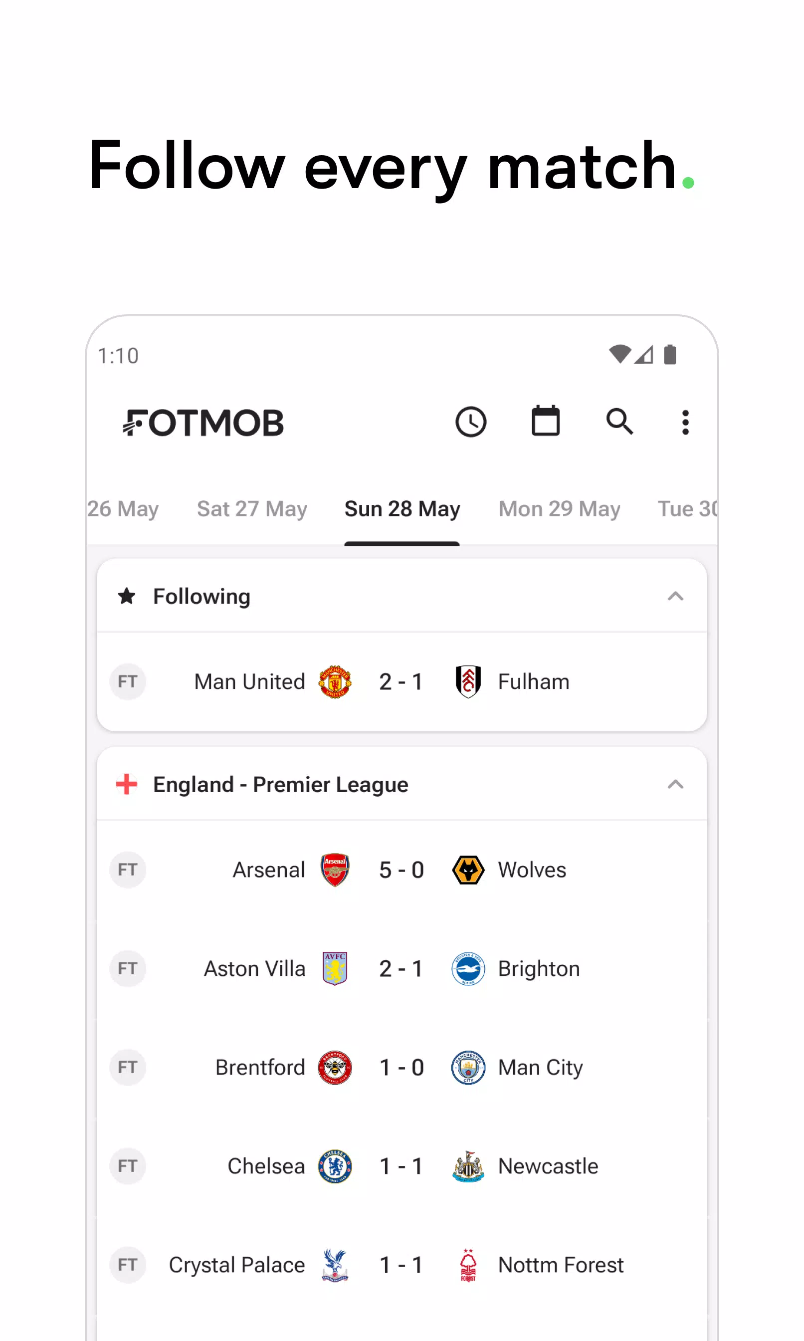 FotMob - Soccer Live Scores 螢幕截圖 0
