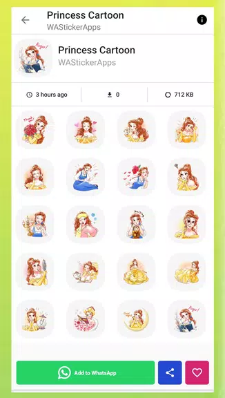 Princess Animated Stickers Capture d'écran 3