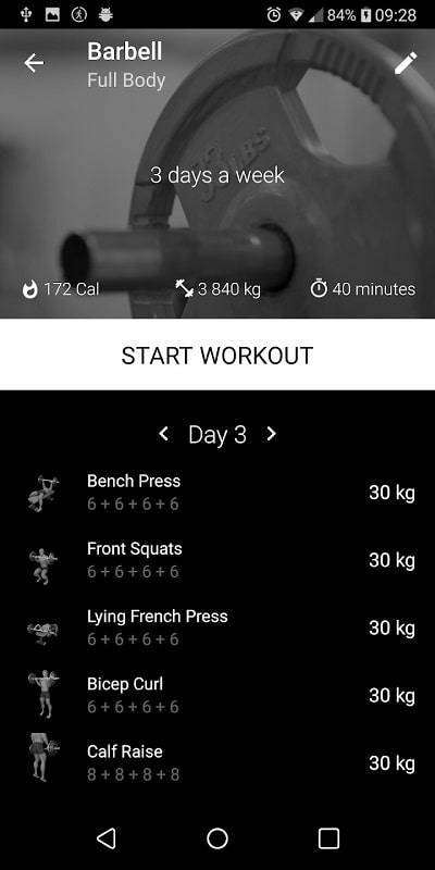 Barbell Home Workout Zrzut ekranu 1