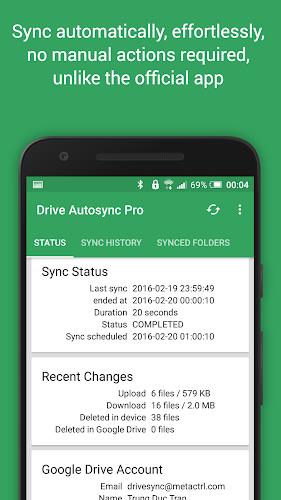 Autosync for Google Drive ဖန်သားပြင်ဓာတ်ပုံ 1