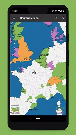 Countries Been: Visited Places Ảnh chụp màn hình 2