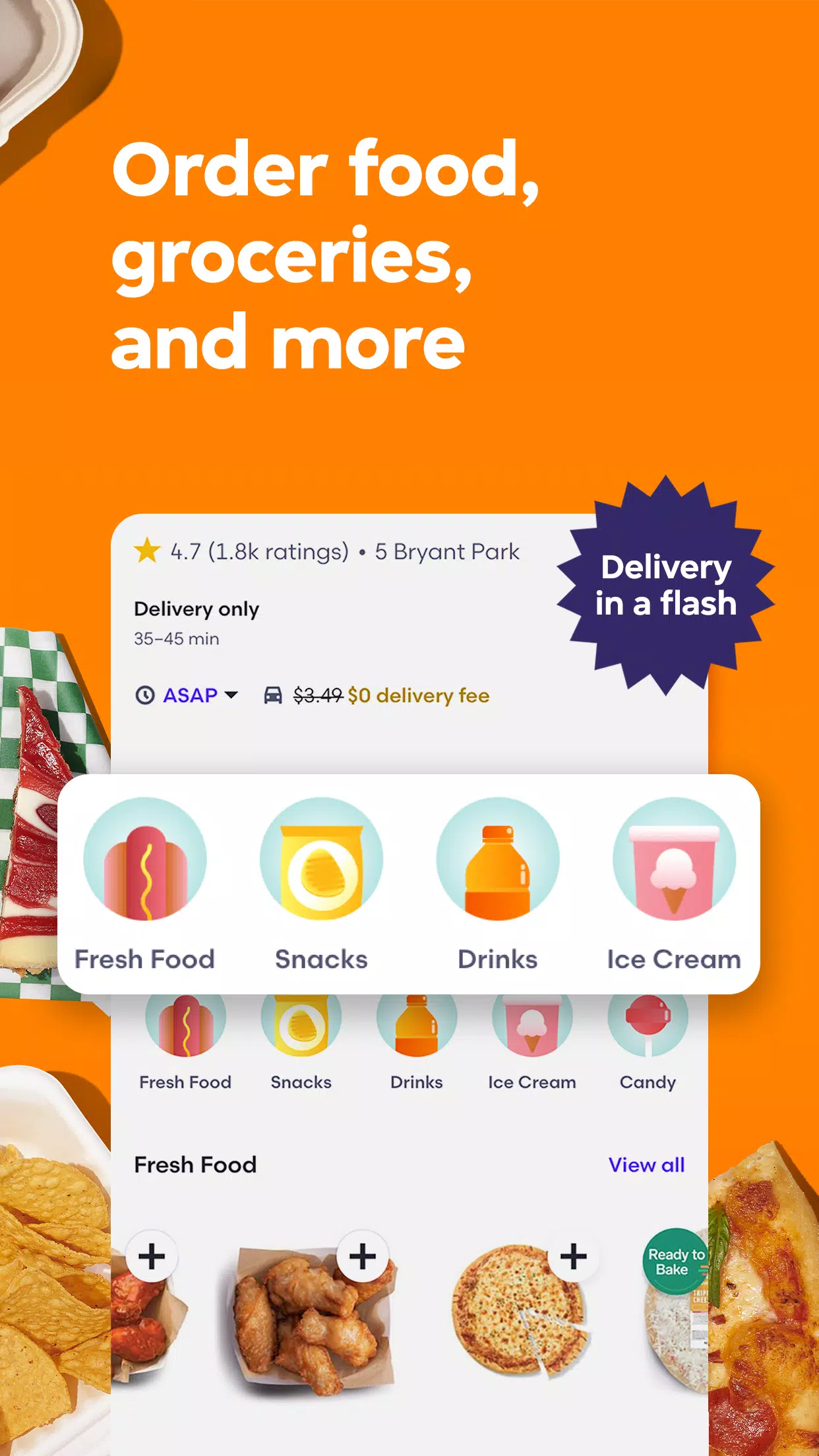 Grubhub: Food Delivery स्क्रीनशॉट 1
