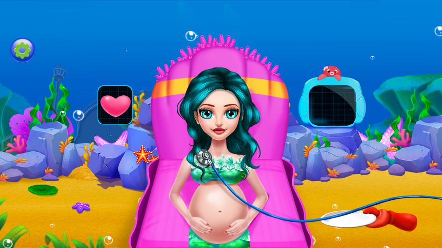Pregnant Mermaid Mommy Salon Ekran Görüntüsü 1