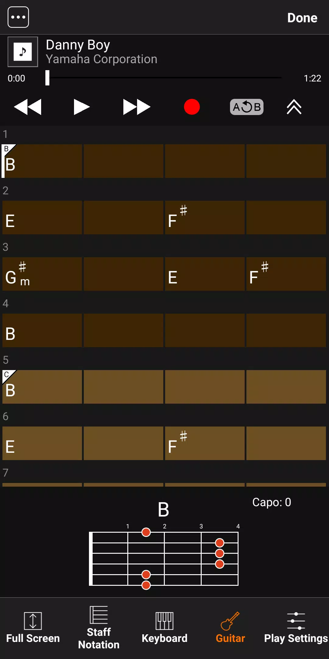 Chord Tracker ภาพหน้าจอ 2
