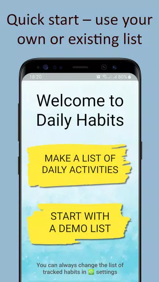 Daily activities tracker Capture d'écran 1