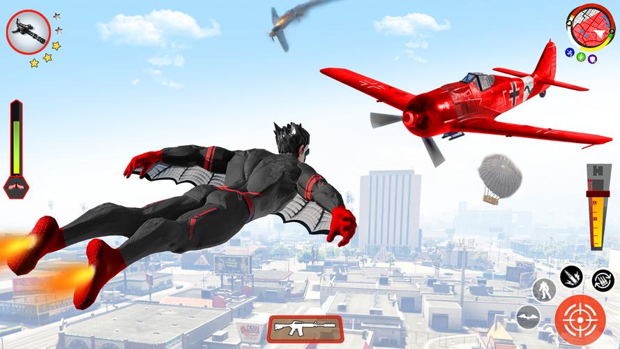 Flying Bat Robot Bike Game 螢幕截圖 3