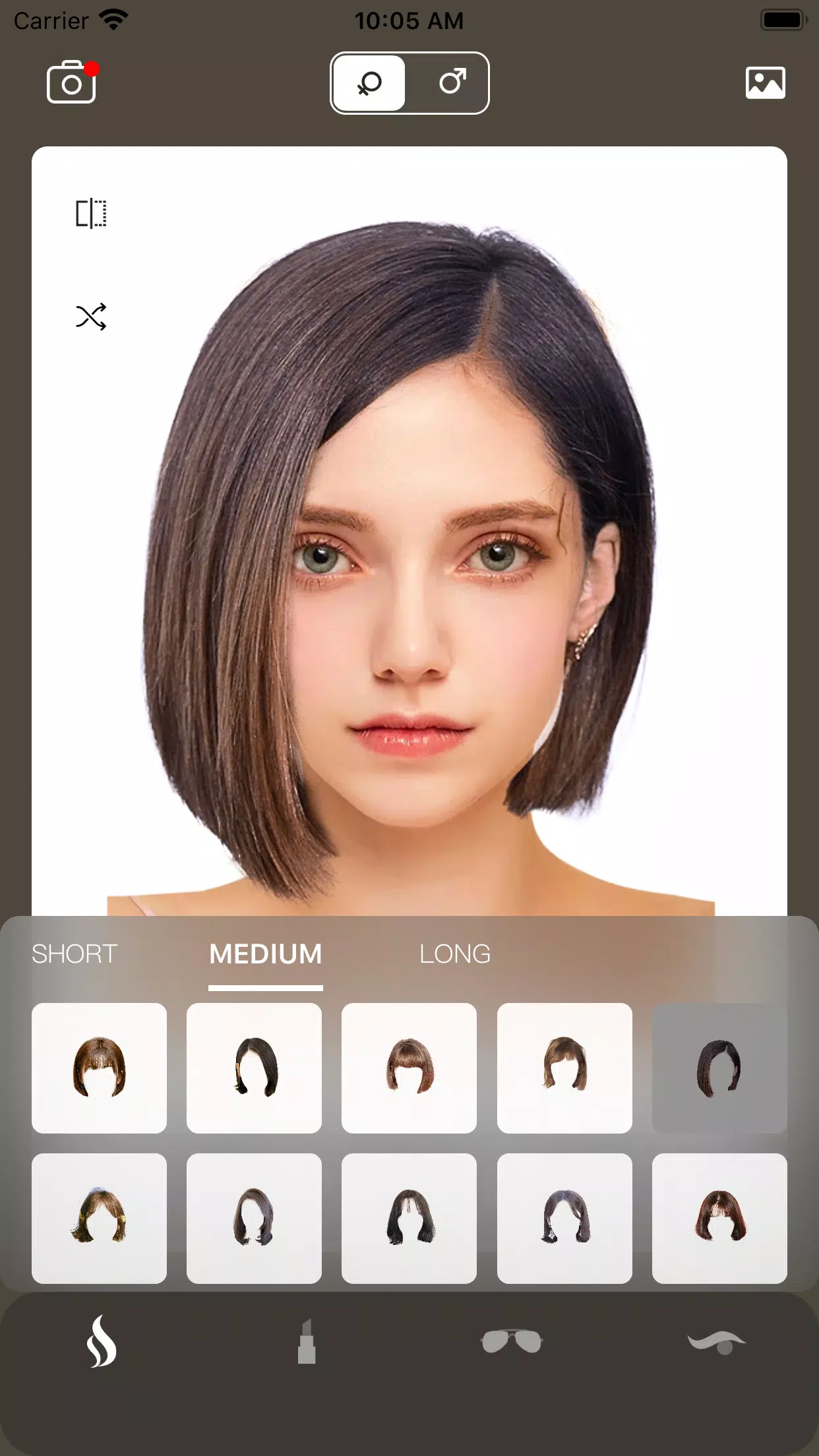 AI Hairstyle Try On・Bangs・Wigs 螢幕截圖 1
