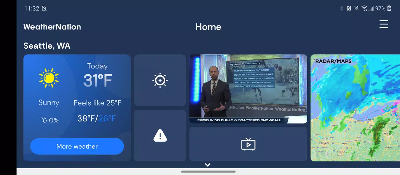 Schermata WeatherNation 0