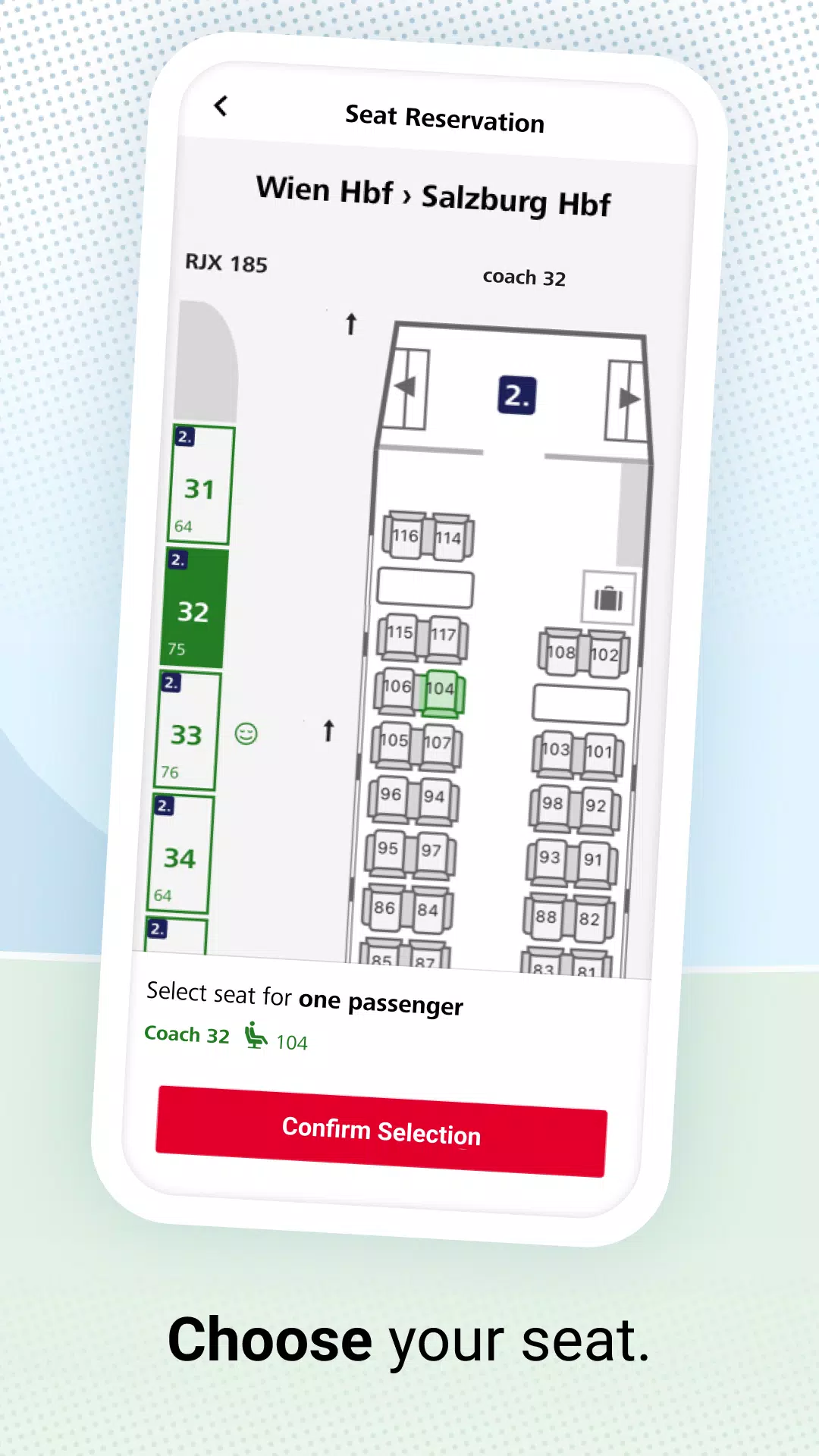 Schermata ÖBB Tickets 3