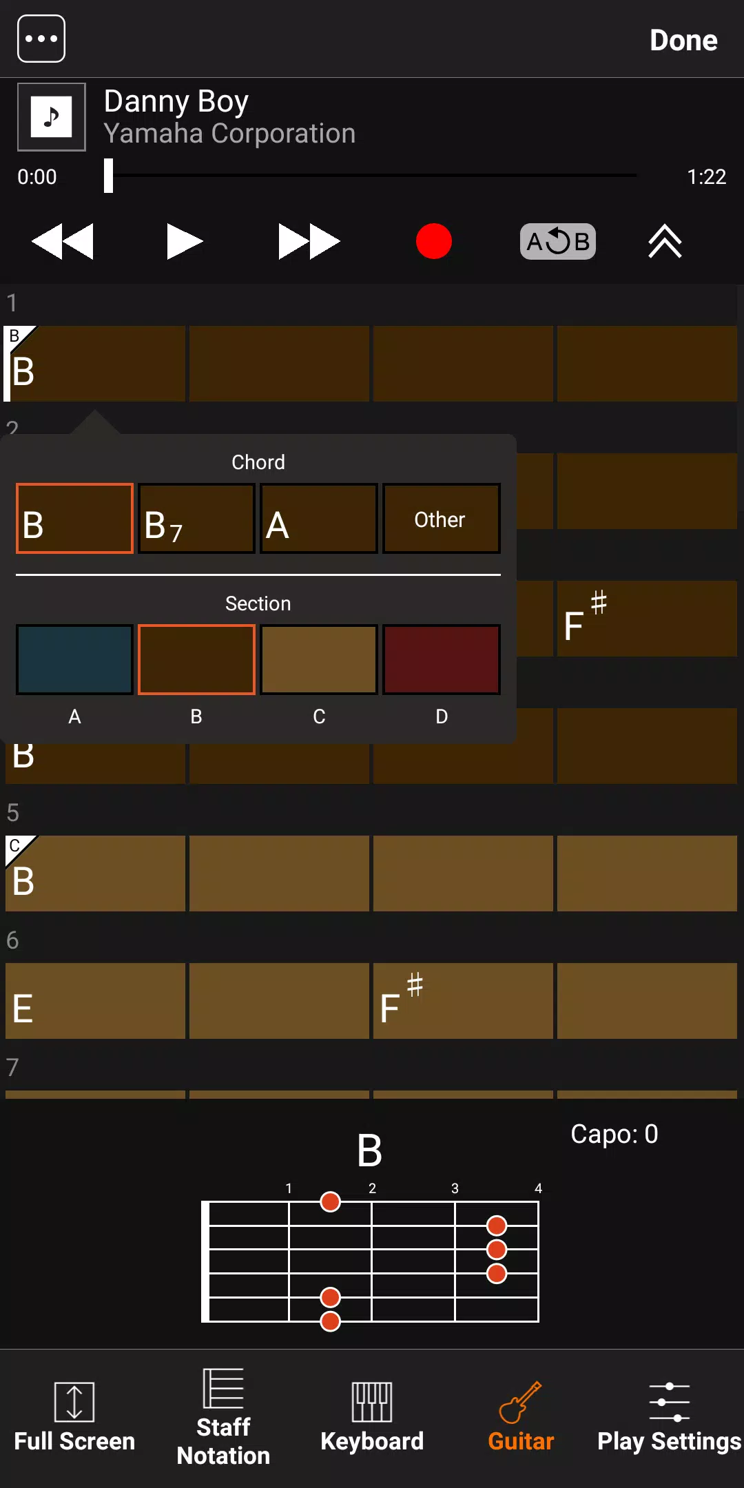 Chord Tracker ภาพหน้าจอ 3