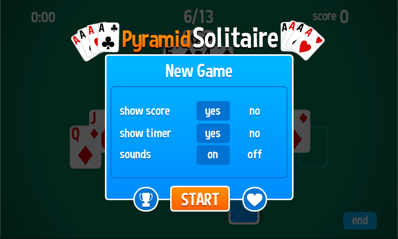 Pyramid Solitaire HD card game ภาพหน้าจอ 0