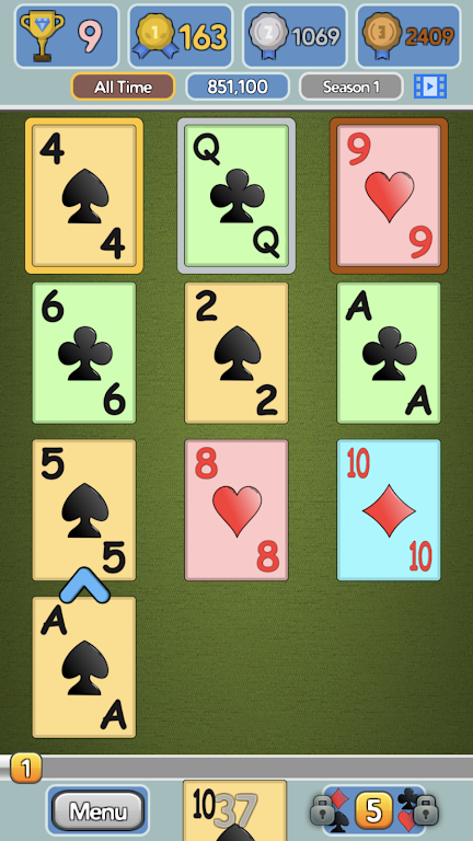 One Stack Solitaire: Free Card Game Screenshot 0