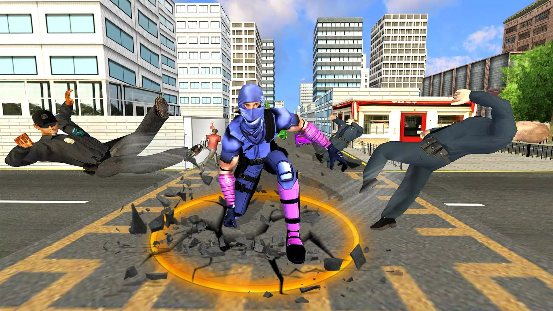 Flying Ninja Hero Crime Chase Schermafbeelding 1
