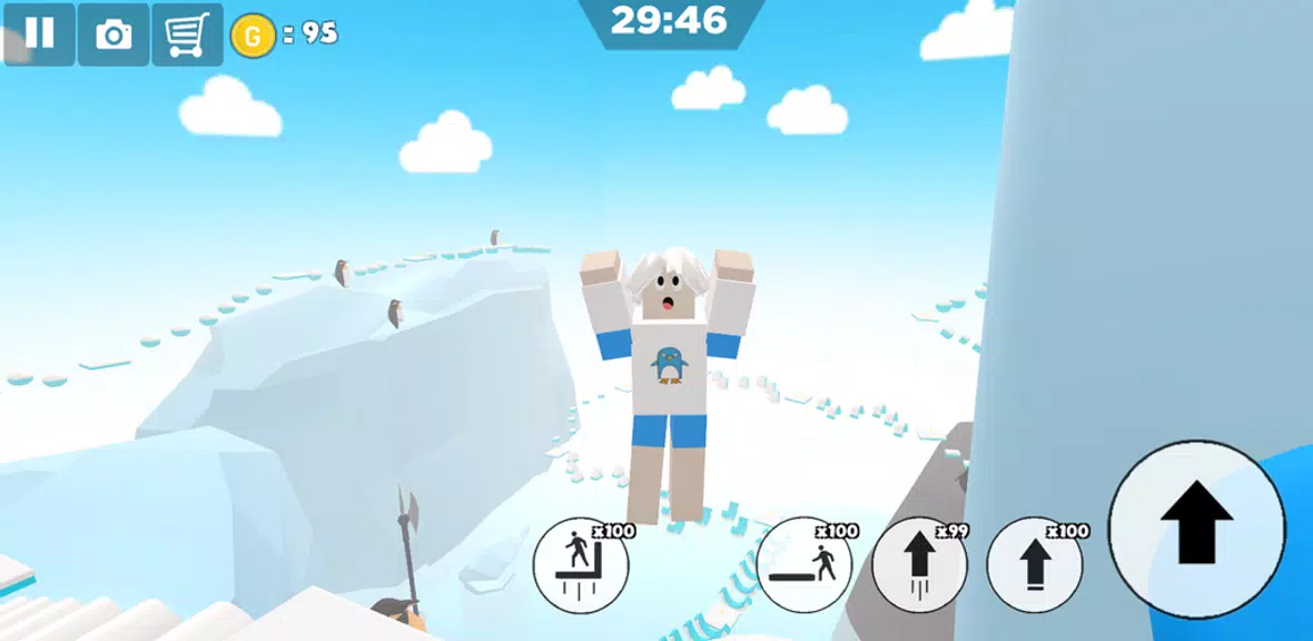 Ice snow island parkour ဖန်သားပြင်ဓာတ်ပုံ 1