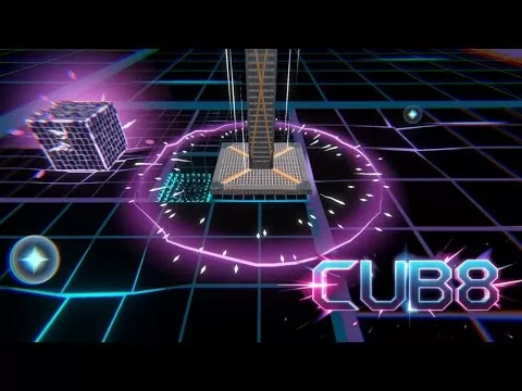 Cub8 rhythm puzzle gameplay showing block crushing mechanics