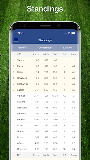 Football NFL 2017 Schedule, Live Scores, & Stats Screenshot 1