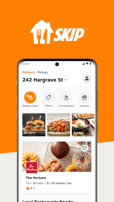 Schermata SkipTheDishes - Food Delivery 0