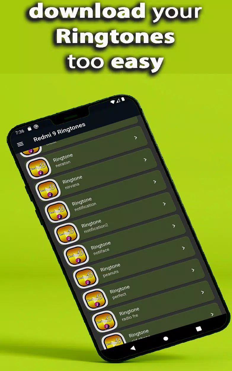 Redmi Note 9 Ringtone App 螢幕截圖 2