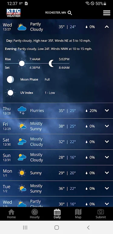 Schermata KTTC First Alert Weather 2