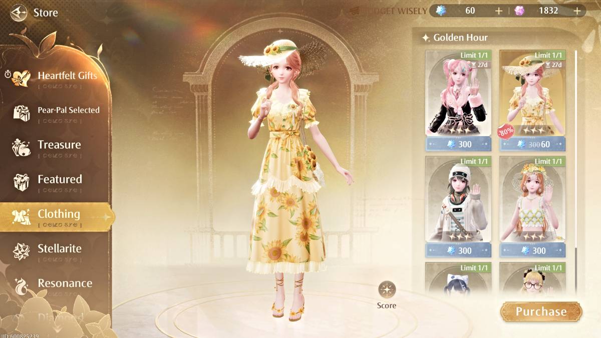 Golden Hour -outfit in Infinity Nikki