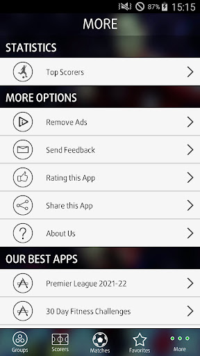 Live Scores for Champions League 螢幕截圖 2