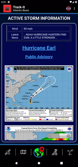 Track-It Hurricane Tracker 螢幕截圖 1