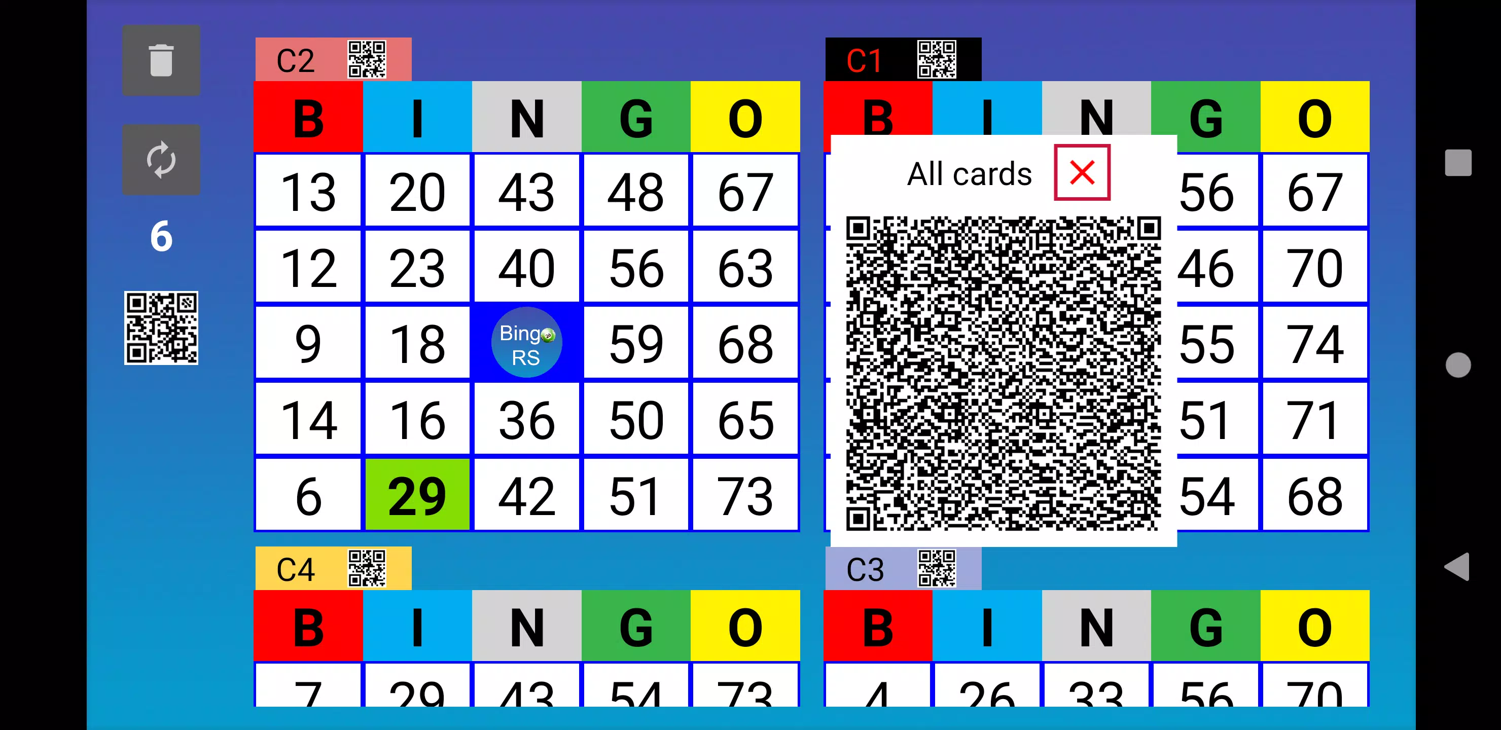 Bingo RS Cards Screenshot 2