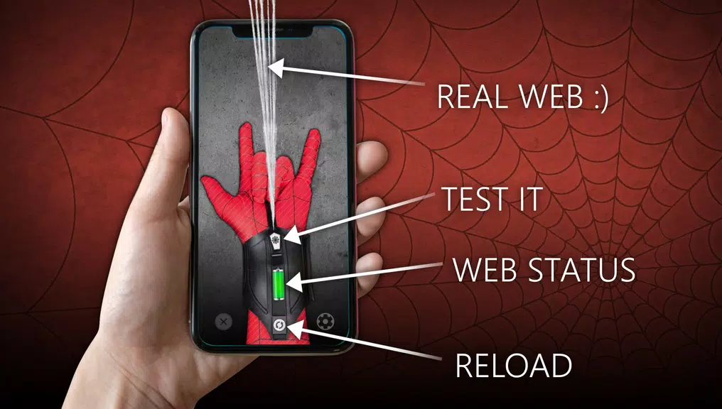 Spider Web Shooter Simulator Tangkapan skrin 0