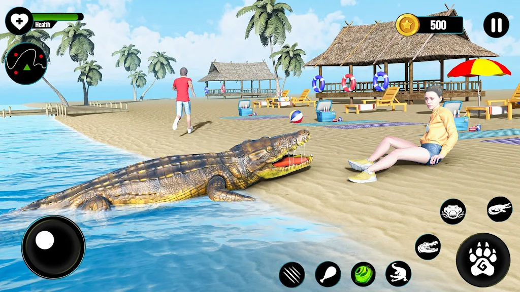 Crocodile Attack Animal games 螢幕截圖 1