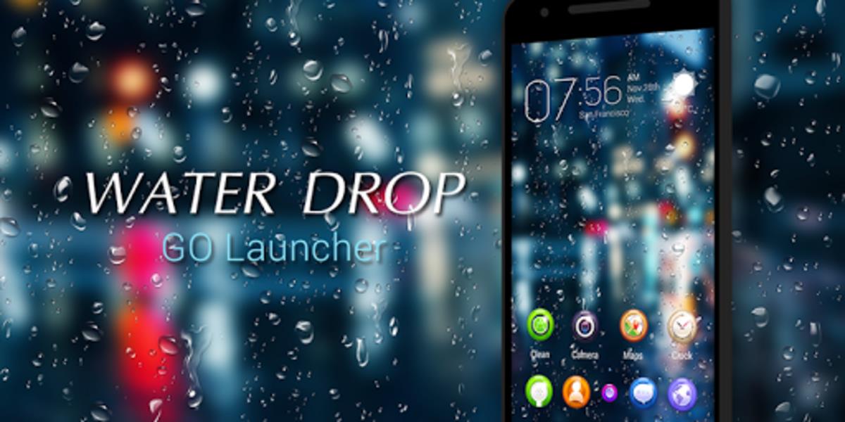 Drop Rain 3D GOLauncher EX Theme Screenshot 0