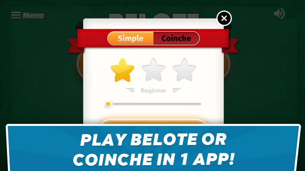 Belote Coinche - card game ဖန်သားပြင်ဓာတ်ပုံ 1