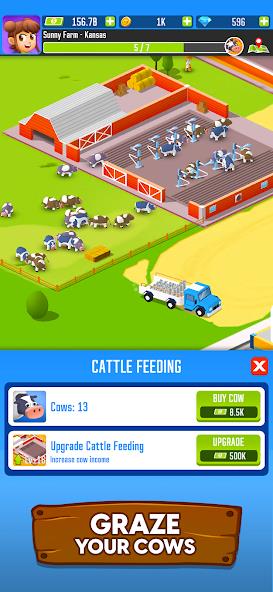 Milk Farm Tycoon Mod Ảnh chụp màn hình 1