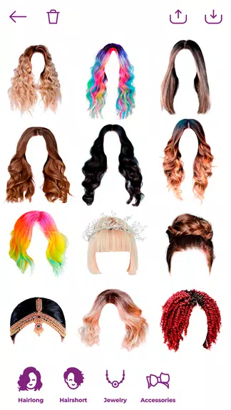 Woman Hairstyle Photo Editor 螢幕截圖 0