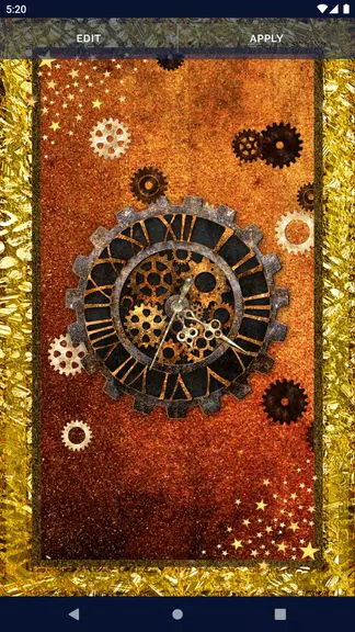 Steampunk Clock Wallpaper Ảnh chụp màn hình 2