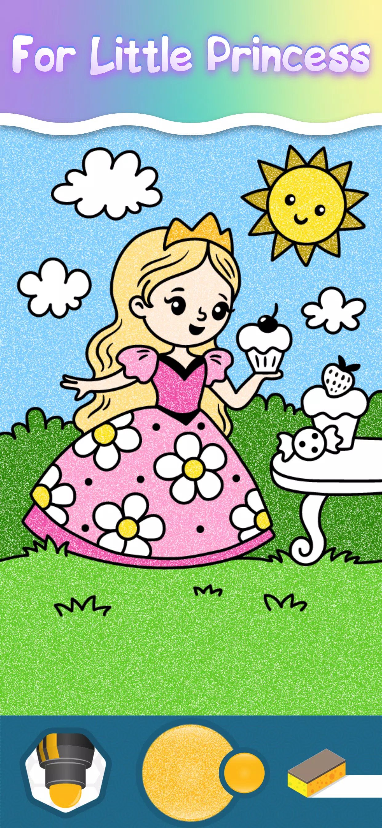 Drawing Princess Coloring Game Screenshot 0