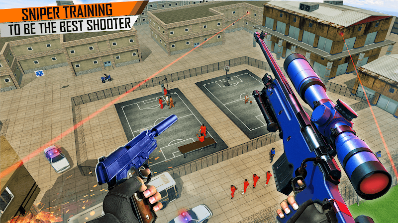 Prisoner Sniper Shooting 3D Gun Games Tangkapan skrin 2