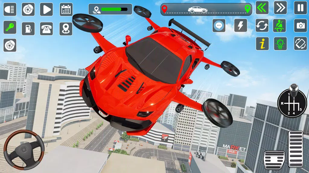 Flying Car Games Car Flight 3D 螢幕截圖 0