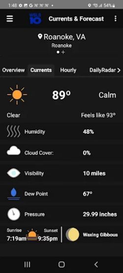 WSLS 10 Roanoke Weather 螢幕截圖 2