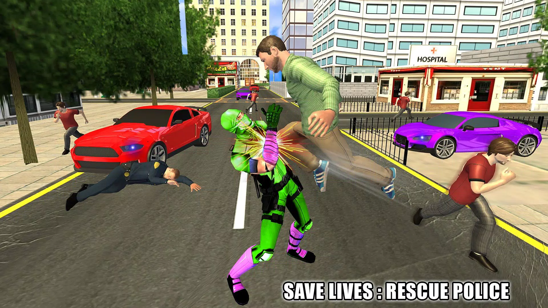 Flying Ninja Hero Crime Chase Schermafbeelding 2