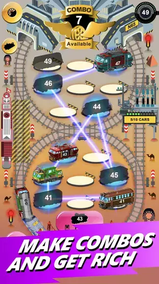 Train Merger Idle Train Tycoon ဖန်သားပြင်ဓာတ်ပုံ 3